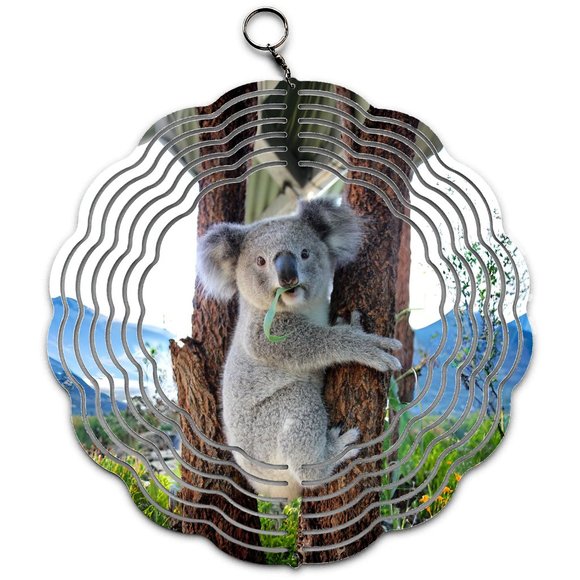 Koala Bear Climbing In A Tree Design Wind Spinner - Picture 1 of 3
